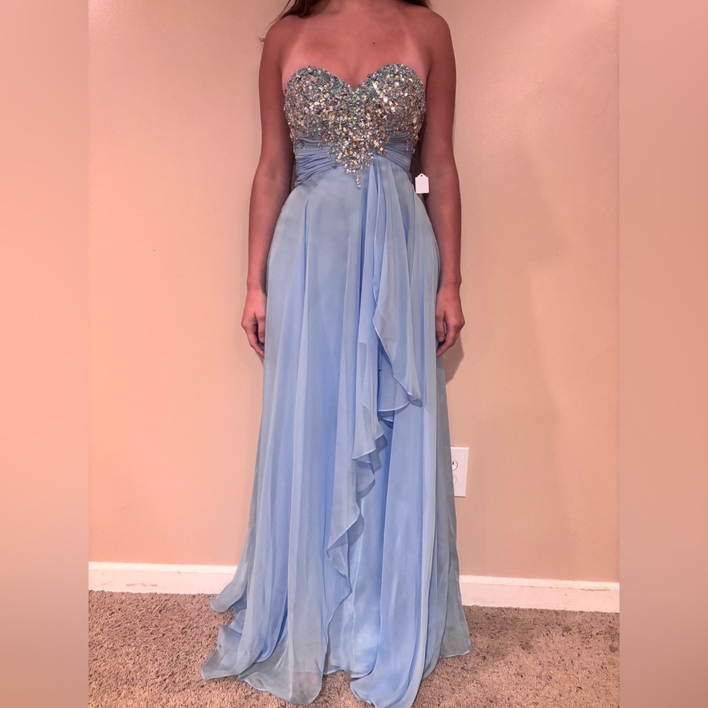 Sherri Hill blue prom dress size 2